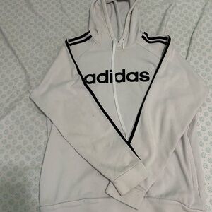 Adidas Cream Hoodie with Black Label